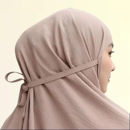 - HIJAB BERGO MARYAM CRINKLE AIRFLOW/ KHIMAR JUMBO TALI NON PED M L XL Panjang Muslim Instan Nyaman