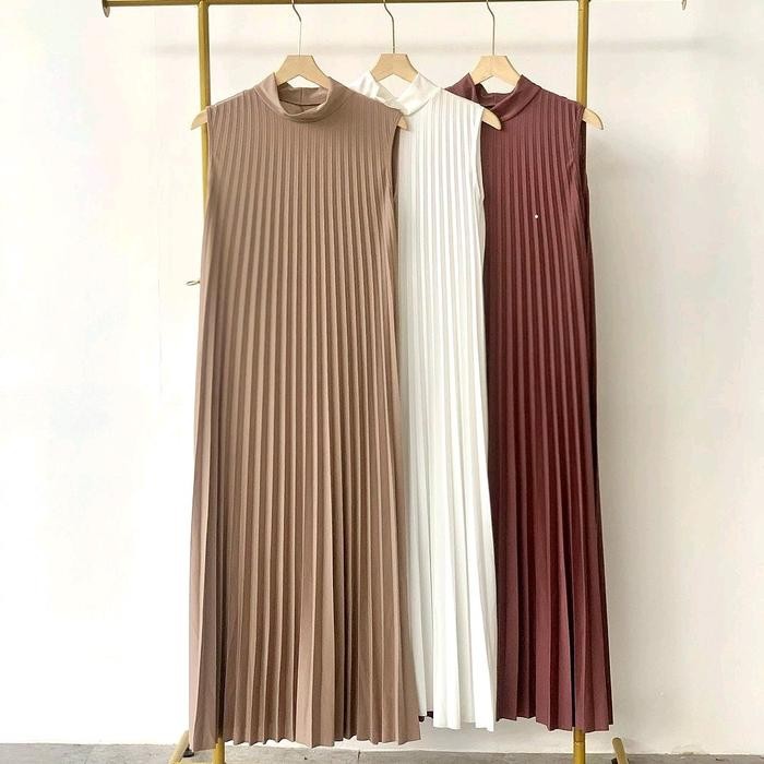 Gamis Plisket pleated YUKENSI / dress inner plisket terbaru (278)