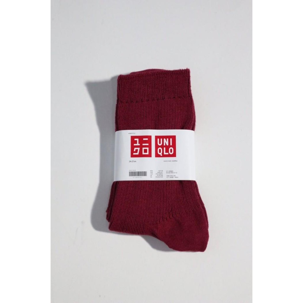 (Expert) kaos kaki rib uniqlo pria/kaos kaki uniqlo hitam.putih original dewasa