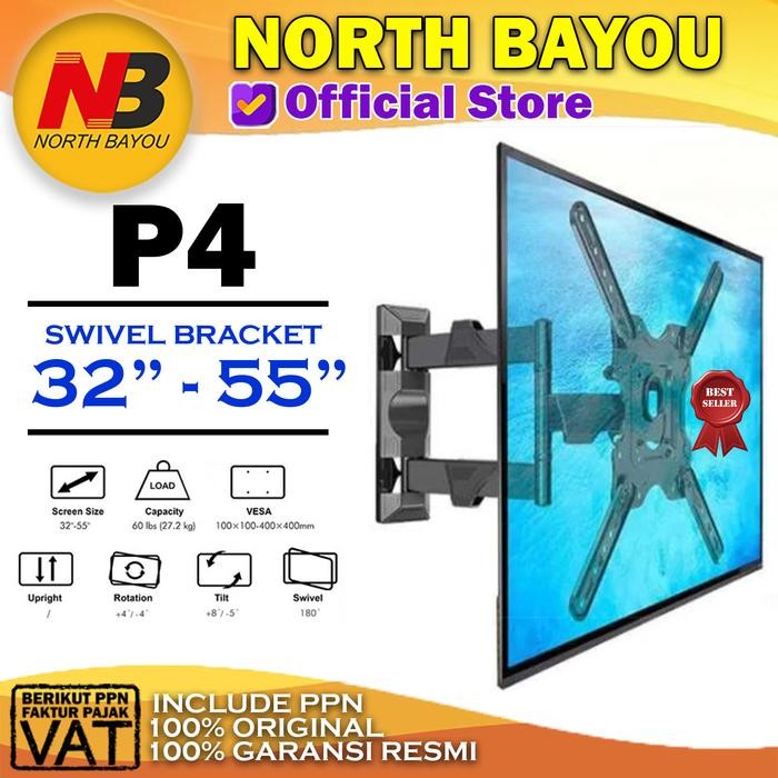 Diskon Bracket Tv Lcd Led Breket Tv North Bayou D-400F 32 40 42 46 50 52 Inch