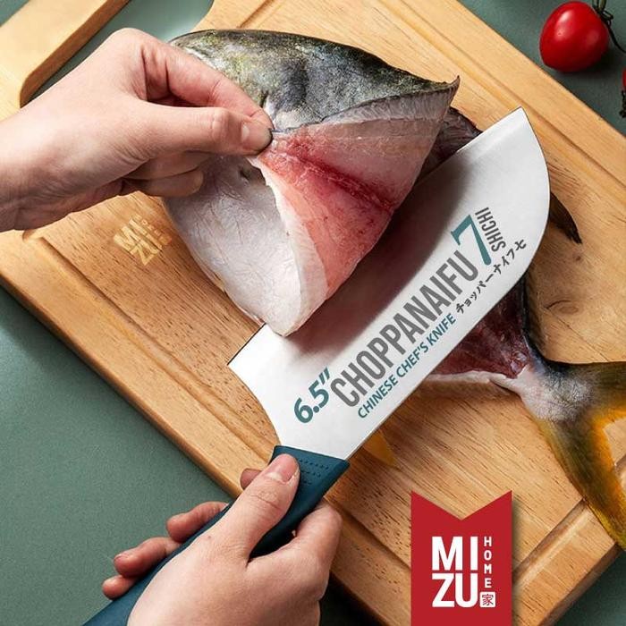 MIZU CHOPPANAIFU-SHICHI Chinese Chef's Knife Chopper Knife Stainless Kitchen Knife Meat Knife Pisau