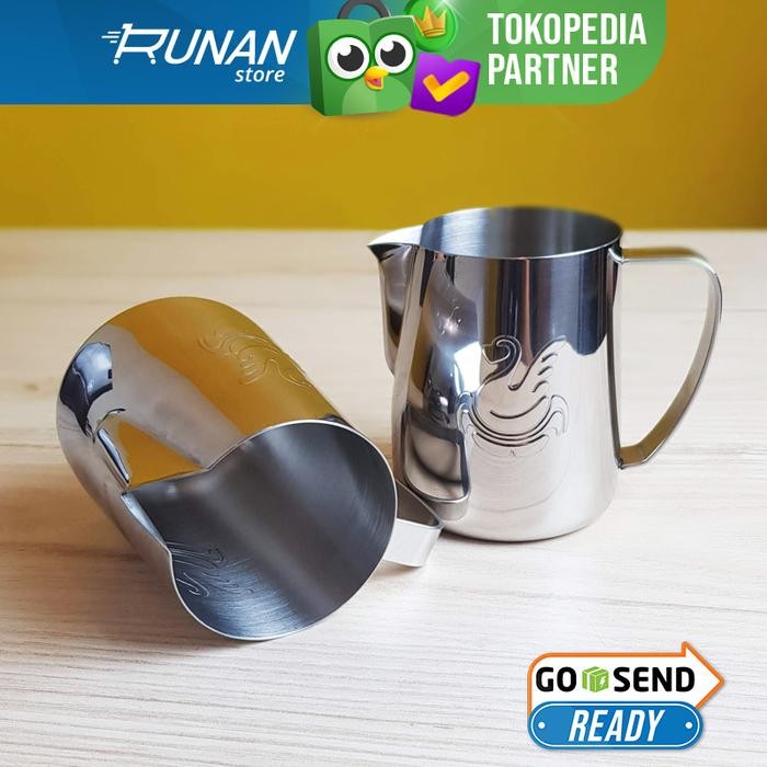 Milk Jug Lancip 600ml - Jug Susu Lancip Barista NOT jibbi jug - White