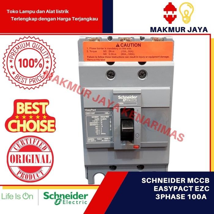 Banyak Dicari Mccb Schneider Ezc100F 3 Phase 100A / Mccb Schneider 3 Phase 100A