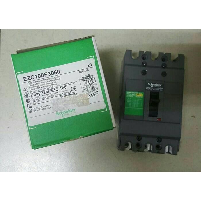 Bagus Schneider Mccb Ezc100F-10Ka/Mccb 3Phase 60A Schneider