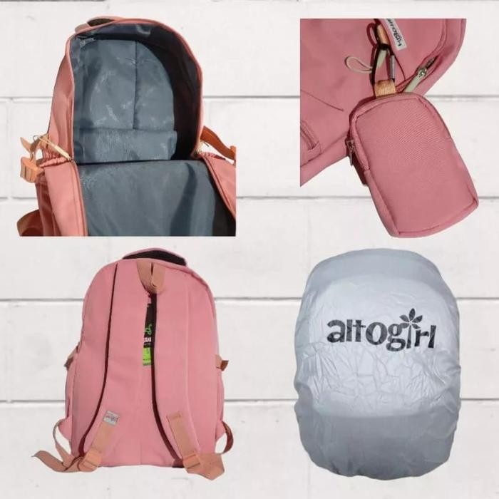 Tas Ransel Sekolah Anak Perempuan/Cewek SD SMP SMA Alto Girl Tas Gendong Tas Punggung Wanita Polos