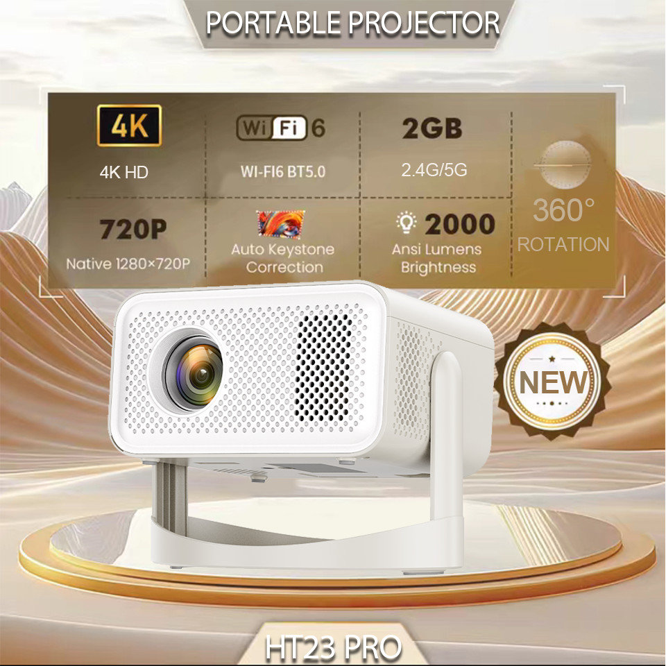FXTech Projector Upgraded Bluetooth Projector with Screen 1080P HD Portable Projector Projector Smar