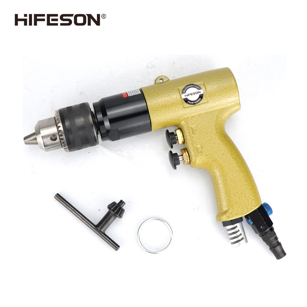 HIFESON Multifunctional Button Type Pneumatic Drill Speed Adjustable Pneumatic Pistol Type Pneumatic