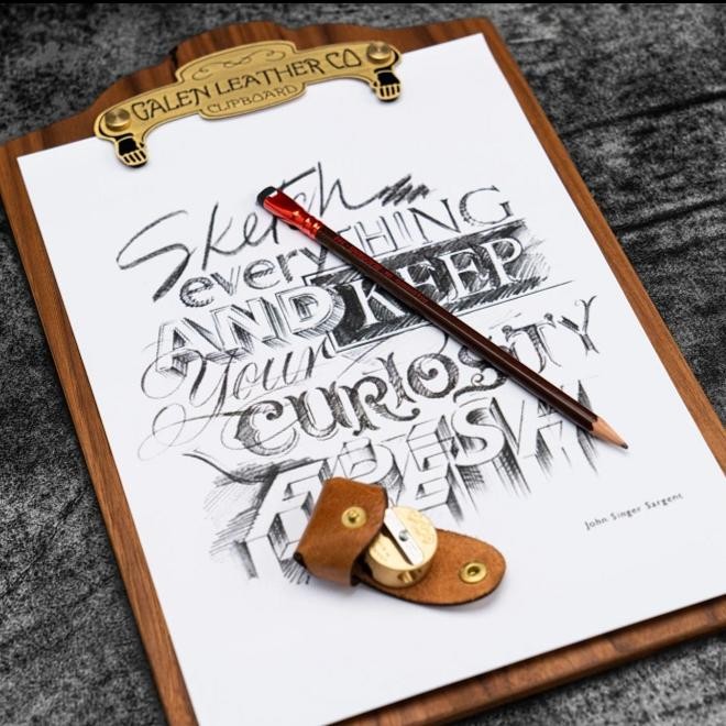 

GALEN LEATHER Wooden A4 Clipboard