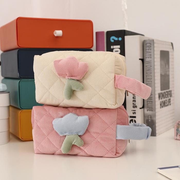 

Mismi Melly Pencil Case Kotak Pensil Sekolah Korduroi Stylish - PC2M