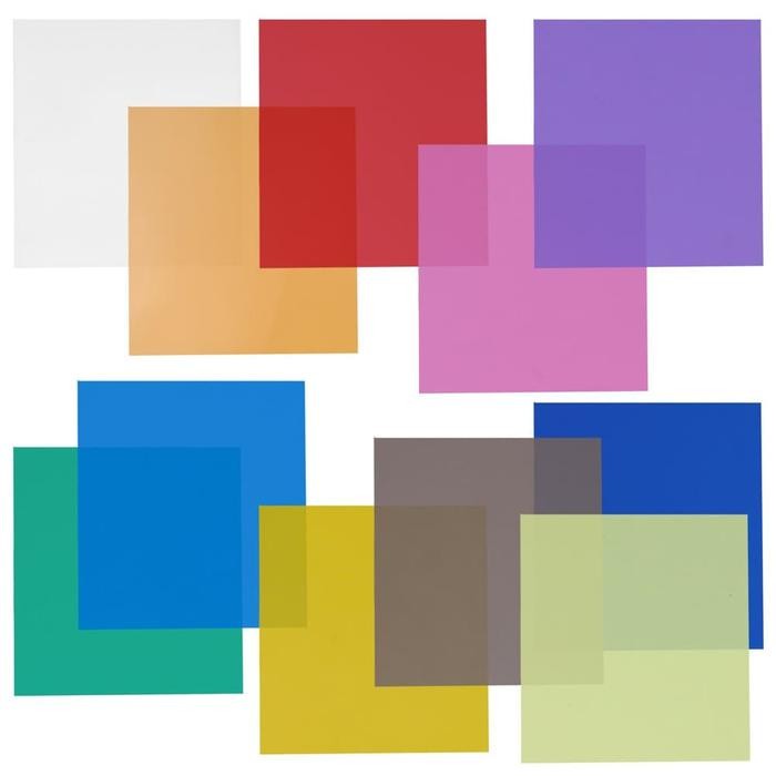 

30X30cm Pack of 11 Transparent Color Correction Lighting Gel Filters