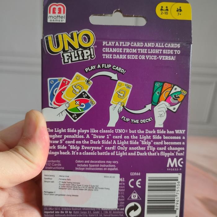 Mattel Games Uno Flip Kartu Uno Asli Original