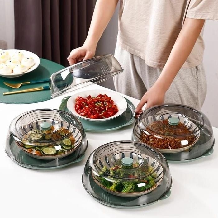 Mc Tudung Saji 4 Susun Kristal / Food Organizer Bpa Tudung Saji Premium Penutup Makanan