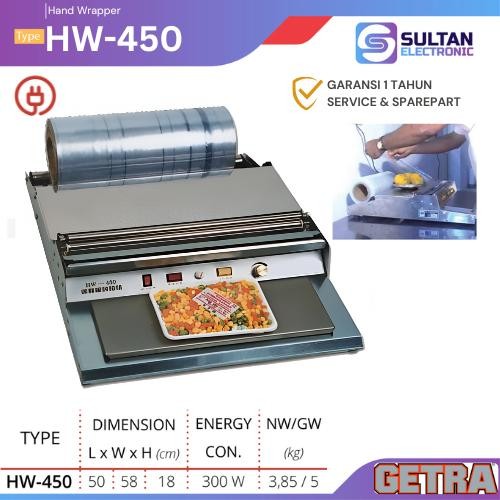 GETRA Hand Wrapper HW-450 / HW 450 / HW450 Mesin Wrapping Makanan