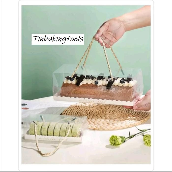 10PCS BOX MIKA TALI mika bolu gulung roll cake box mika panjang