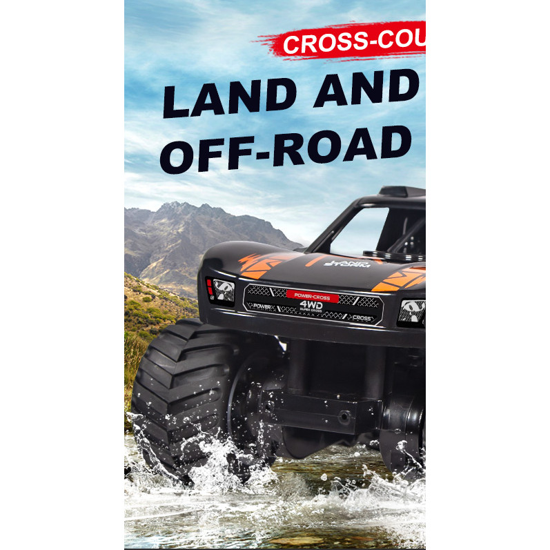 Amphibious RC Car 4WD Remote Control Drive Stunt Water Land Car Climbing Off-Road Vehicle Waterproof