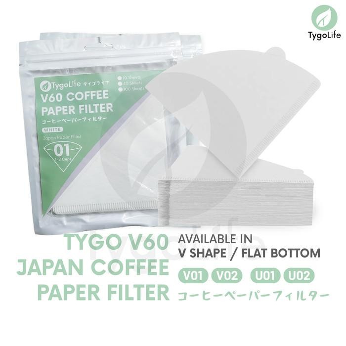

(Expert) COFFEE PAPER FILTER V60 WHITE V01 V02 KERTAS FILTER KOPI 10/40/100PCS