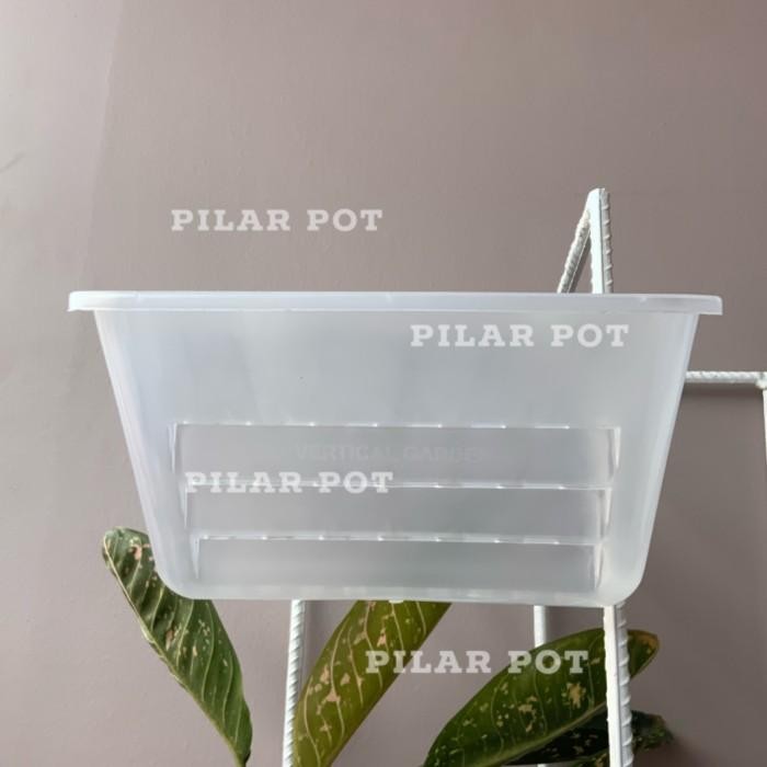 [Expert] pot bunga tanaman plastik tempel pelangi bening transparan 22cm - nkt