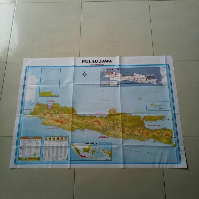 

TERLARIS! Peta Pulau Jawa Dilengkapi Jalan Tol Trans-Jawa (lipat)