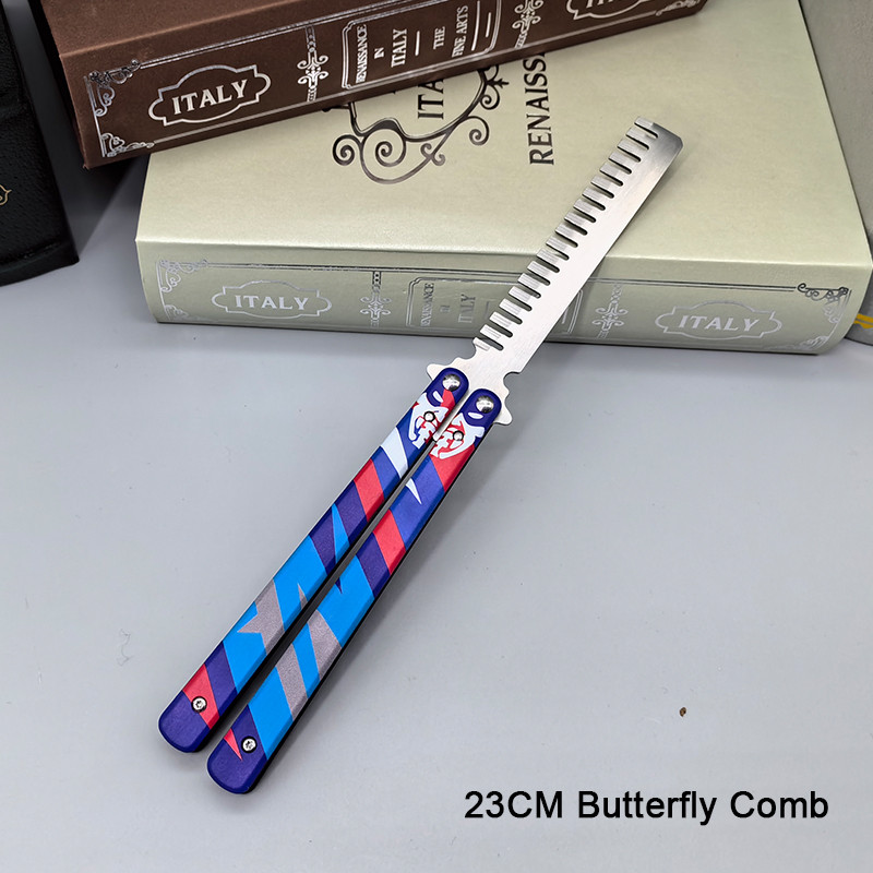 23Cm Valorant Project A Game Peripherals Portable Butterfly Knife High-Quality All Alloy Comb