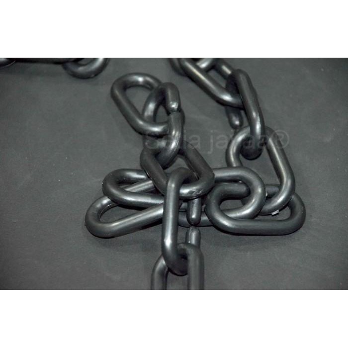 

(Expert) rantai plastik 6mm HITAM / rantai baju / distro / toko / fashion
