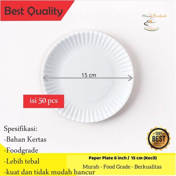 Promo Piring Kertas / Paper Plate / Piring Kertas Putih /Piring Kertas Besar COD