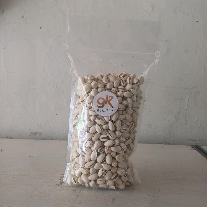 

Kacang Pistachios Panggang Rasa Asin - Camilan Sehat - Hijau
