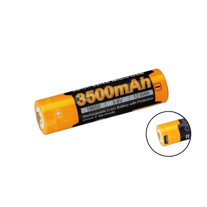 

(Expert) Fenix 18650 3.6V 3500mAh -Top Battery with Micro USB (ARB-L18-3500U)