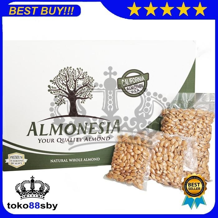 

(Expert) Almonesia Almond raw 1Kg / kacang almond mentah / utuh / diet keto