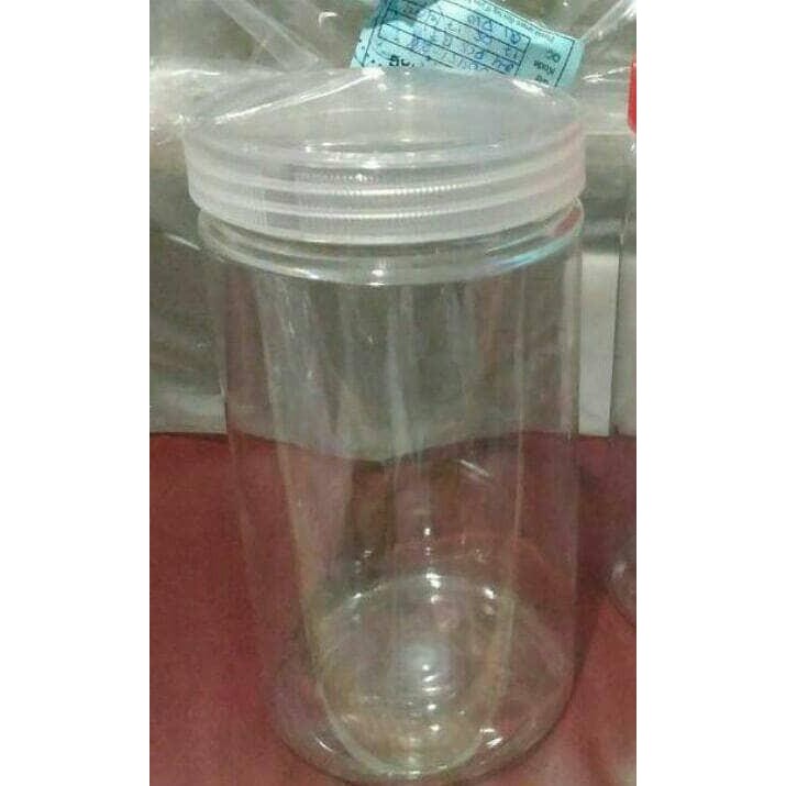 (Expert) Jar/toples tinggi plastik/ canister unik kapasitas 1000ml/ cheese stik