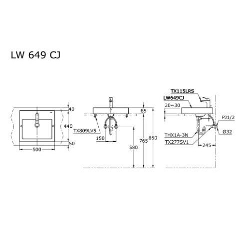 Terbagus Toto Lw 649 Cj / Lw649Cj Body Only - Washtafel Meja Garansi Resmi