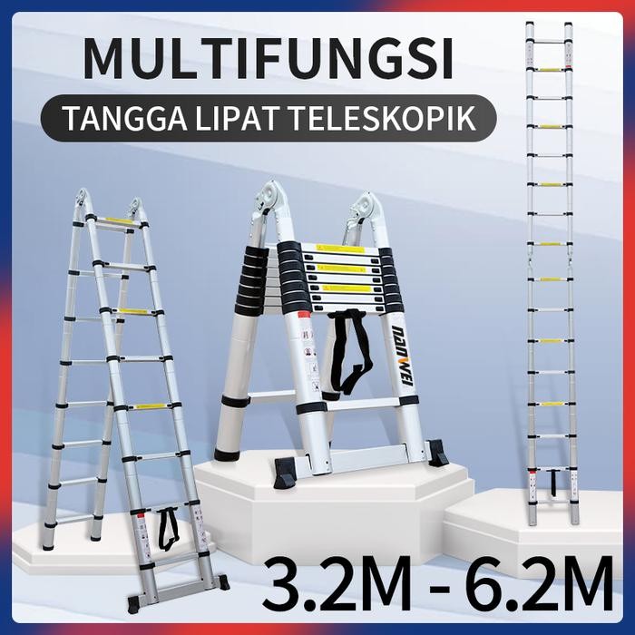 

Terlaris Tangga Telescopic 3.2M Portabel Rumah Tangga Tangga Lipat Aluminium