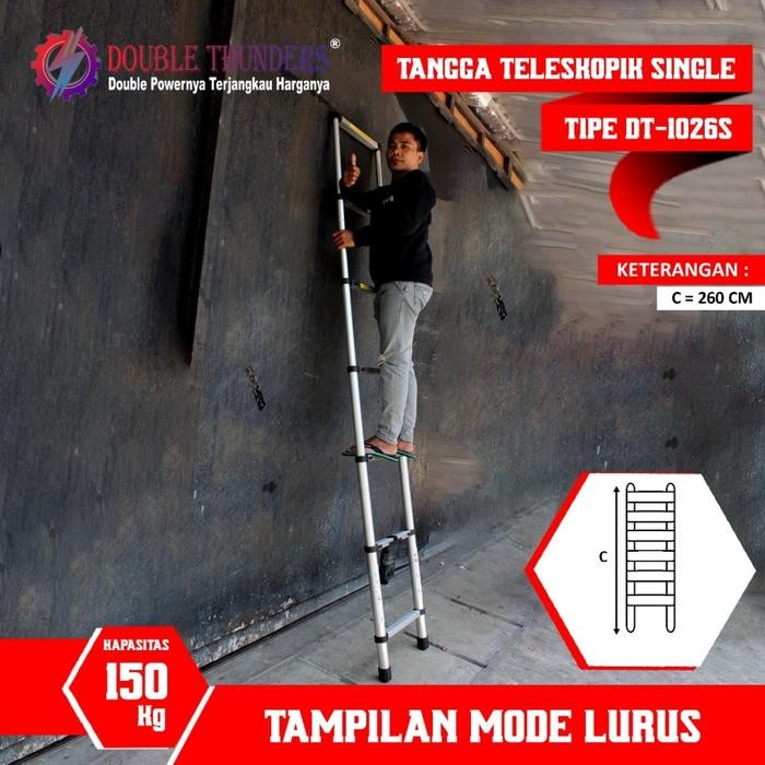 

Terlaris Dt Tangga Lipat Aluminium Teleskopik Single Ladder Telescopic Tangga Teleskopik 2 Meter