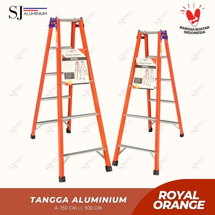 

Terlaris Royal - Tangga Lipat Aluminium Multifungsi - Jumbo Aluminium Ladder - 1,5 Meter / 150 Cm