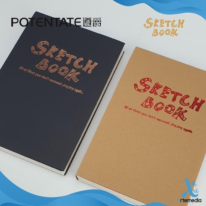 

SKETCHBOOK POTENTATE A5 BLACK & CRAFT 100 GSM - 120 SHEET / 240 PAGES KODE 161