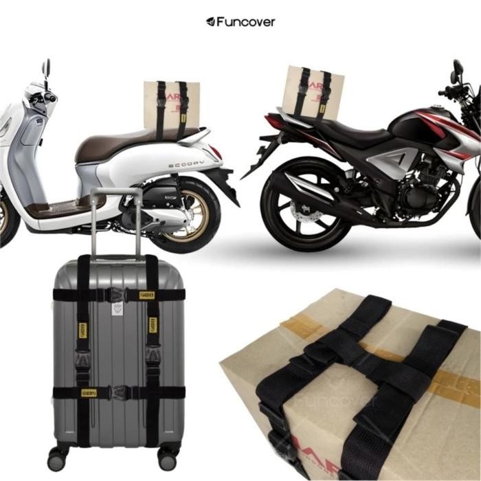 Tali Pengikat Barang Koper Box Cargo Motor / Cargo Luggage Bag Strap Universal