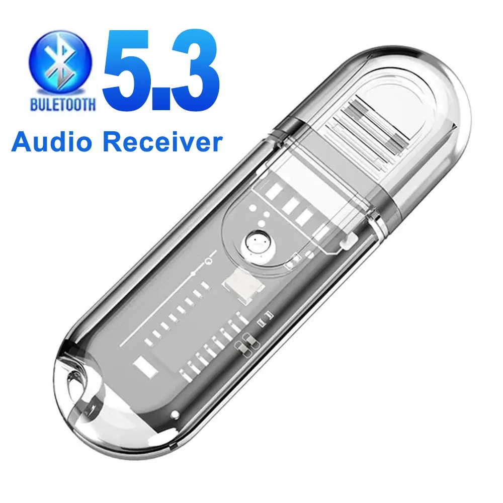 Mini Usb Bluetooth 5.3 Receiver Usb Dongle Wireless Bluetooth Audio Adapter Bluetooth Audio Receiver
