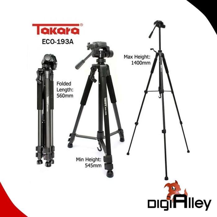 Tripod Takara Eco 193-A Light Weight Tripod For Dslr Action Camera 193