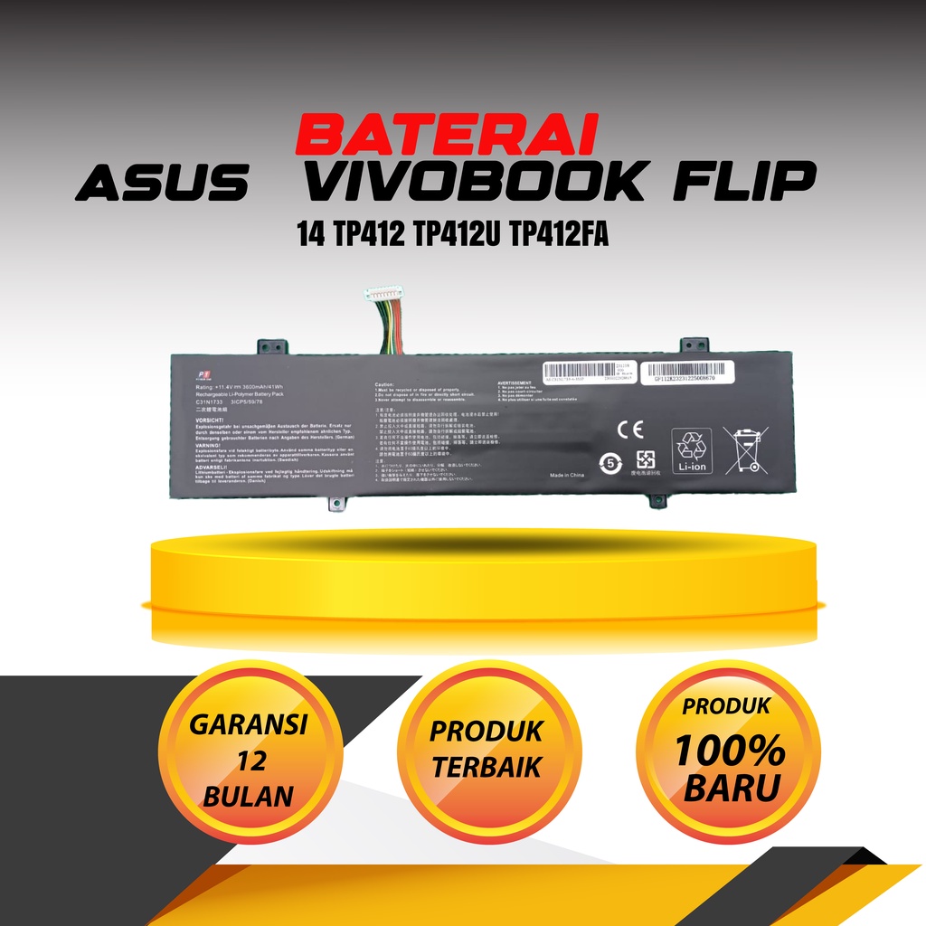 Baterai Asus Vivobook Flip 14 TP412 TP412U TP412FA