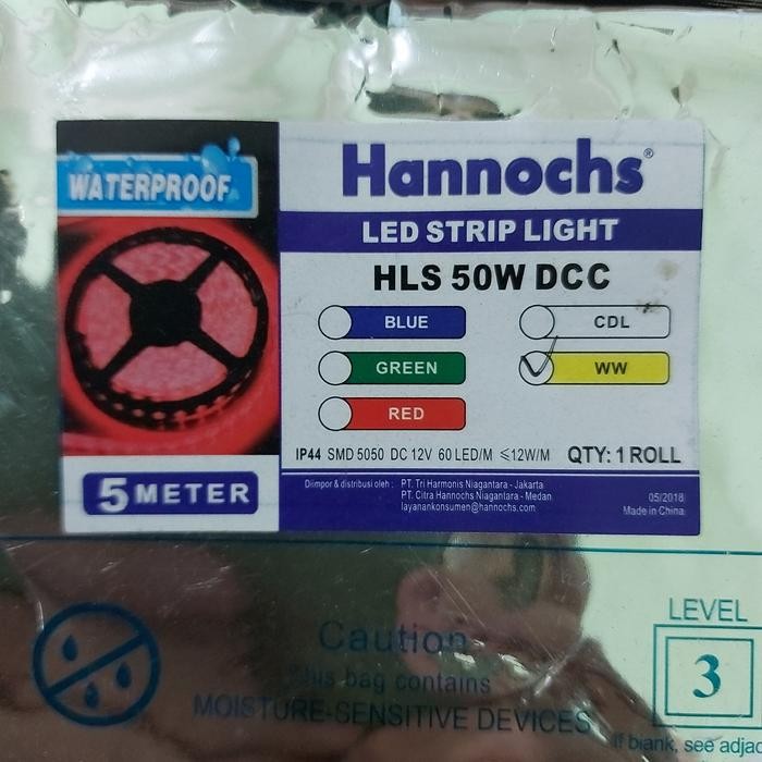 Lampu Strip Led Mata Besar Hannochs ( DC 12V/ Bateray ) 5 Meter.