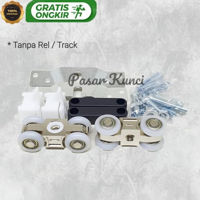 Roda Rel Pintu Sliding Gantung Aluminium