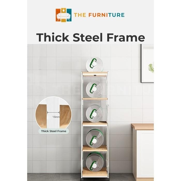 PREMIUM Rak Troli / Rak Dapur / Rak Penyimpanan Susun 4/5 Tingkat Besi Rack /Dapur Microwave Kamar