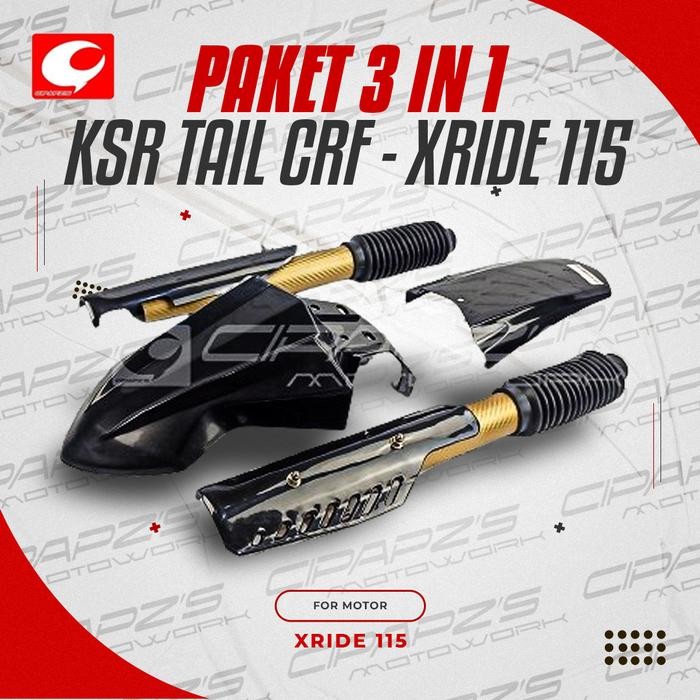 PREMIUM paket 3 in 1 pnp x ride 115 old spakbor ksr tail crf covershock