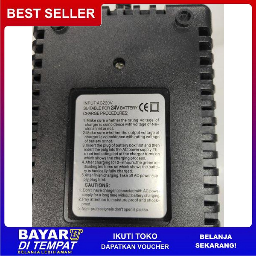 FREE ONGKIR PROMO CHARGER 24 VOLT 12 AH BERKUALITAS BISA COD