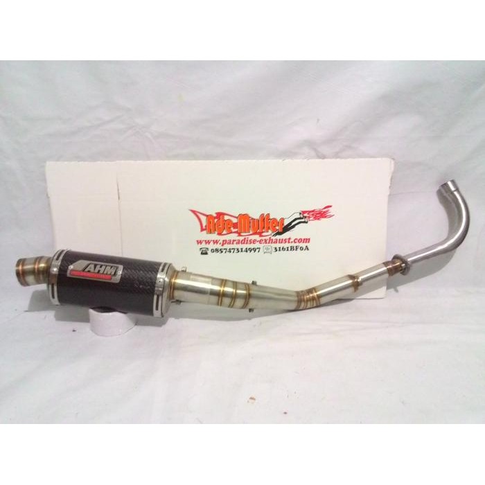 PREMIUM Knalpot Racing AHM Tri oval series Fullsystem for Jupiter Z