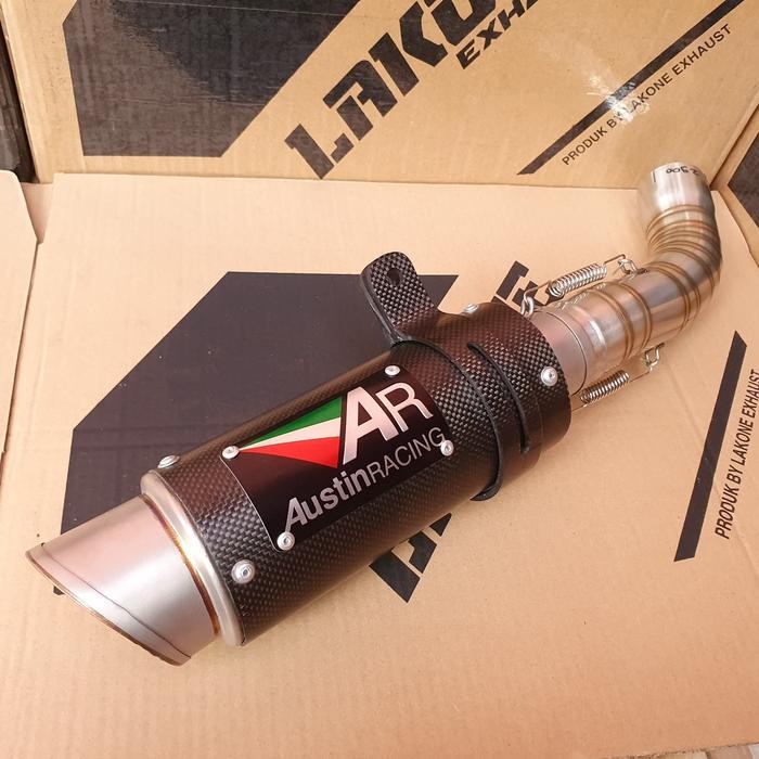 PREMIUM KNALPOT AUSTIN RACING MID PIPE SLIP ON KAWASAKI Z900 Z800 ZX6R ZX636