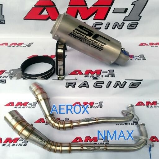 PREMIUM Knalpot Racing SC Project Sandblast Yamaha NMAX Abs AEROX R 155 Full