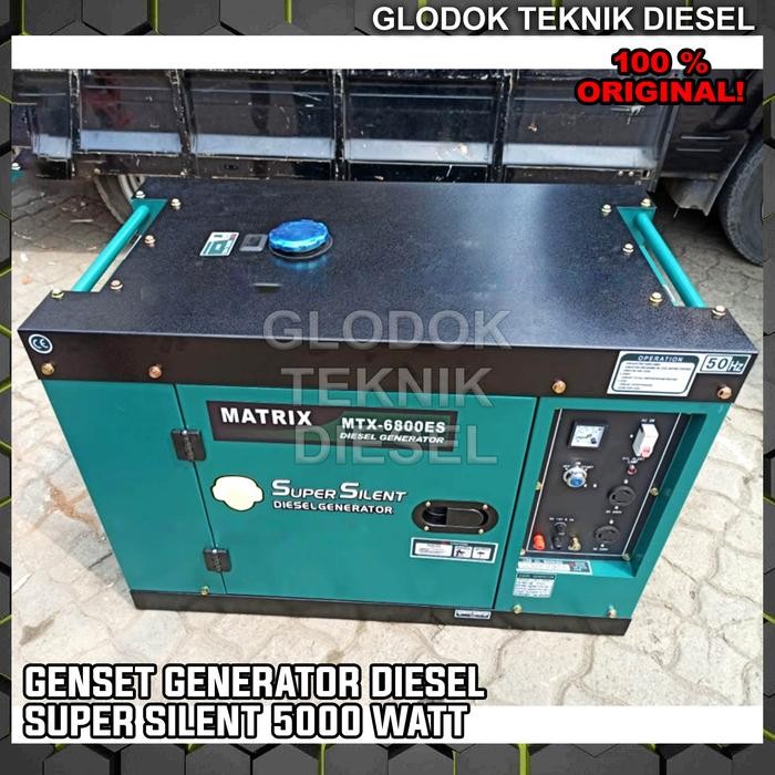 Diskon Diesel Genset Silent 5000 Watt Generator Listrik Silent Solar 5 Kw