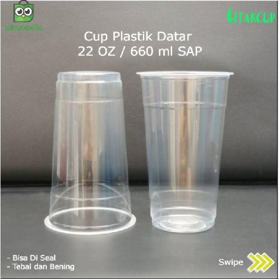 HOT SALE Gelas Plastik / Cup Plastik SAP 22 Oz 10 Gr Polos Tebal grosir