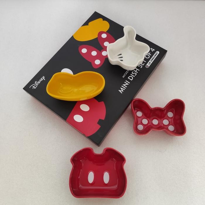 original Le Creuset stoneware mini dish Disney Mickey set of 4