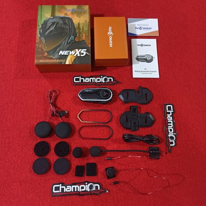 Termurah Intercom Interkom Helm Retouch New X5 Riding Bluetooth Headset